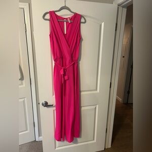 Tacera Vibrant Pink Jumpsuit Size Medium